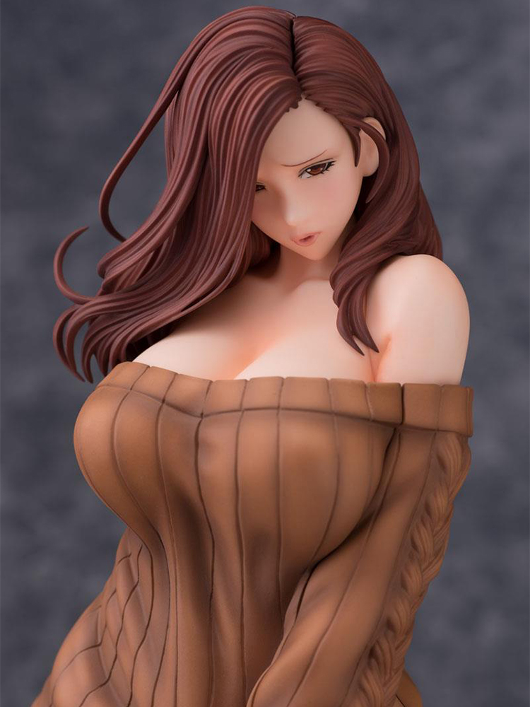Funny Toys 28CM Anime Daiki Kogyo Non Oda Illustration Shiho Kujo Brown Hair Ver PVC Action Figure Japanese Anime Sexy Figure Mo