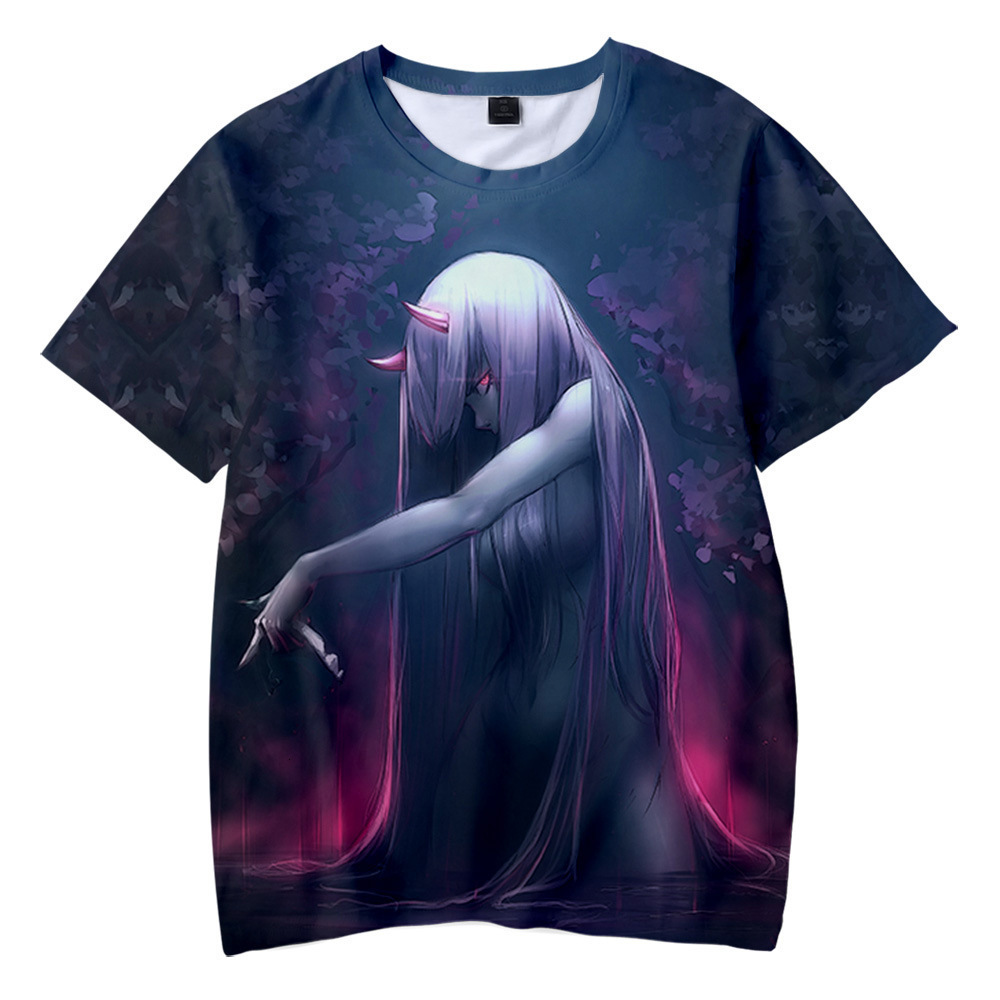 Men's Tracksuits Darling In The Franxx T Shirts Anime Girl Zero Two 3D Printed Streetwear Men Women Fashion Oversized T Shirt Harajuku Tees Tops 