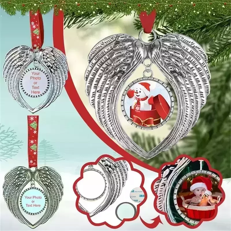 Christmas Decoration Sublimation Blanks Angel Wings Shape Pendent Hot Transfer Printing Xmas DIY Consumables Supplies
Christmas Decoration Sublimation Blanks Angel Wings Shape Pendent Hot Transfer Printing Xmas DIY Consumables Supplies