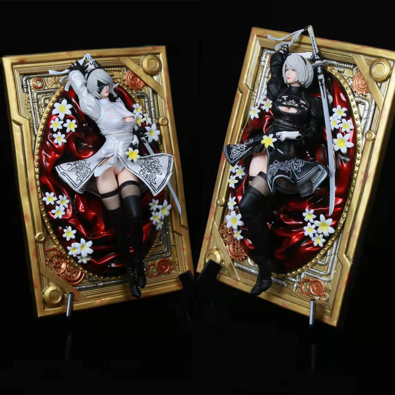 Funny Toys NieR Automata 2B YoRHa No. 2 Type B Photo Frame PVC Action Figure Anime Sexy Figure Model Toys Collection Doll Gift