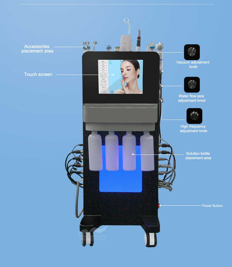 14 in 1 Microdermabrasion Auqa Water Deep Cleaning RF Face Lift Skin care face Spa machine Tightening Beauty salon equipment