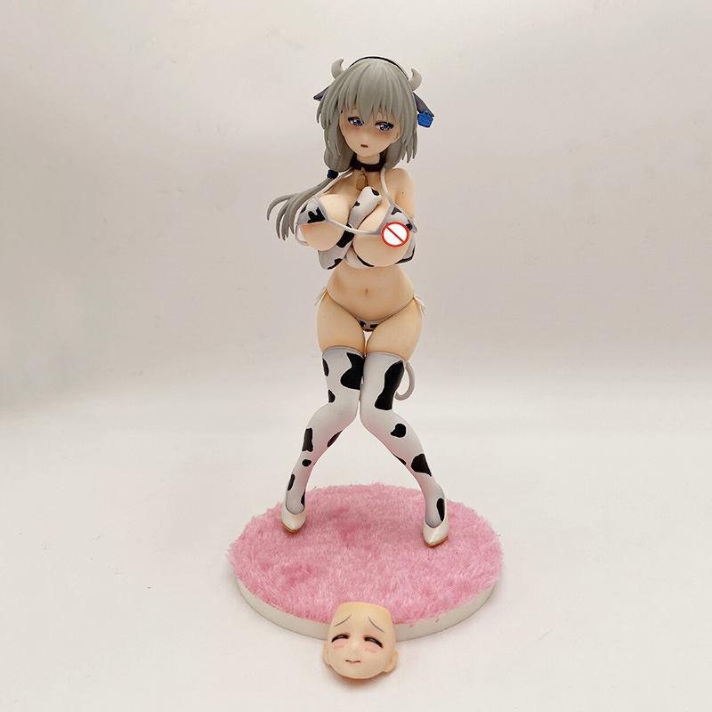Funny Toys WAVE Uzaki chan Wants to Hang Out! Uzaki Tsuki Cow Pattern Bikini DreamTech PVC Action Figure Anime Figure Model Toys