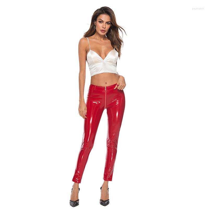 Women's Pants Spring Fall Sexy Gilr Tight PU Patent Mirror Leather Zipper Open-crotch Bright Odorless Women Nightclub Perform Trousers, Pink
Women's Pants Spring Fall Sexy Gilr Tight PU Patent Mirror Leather Zipper Open-crotch Bright Odorless Women Nightclub Perform Trousers, Pink