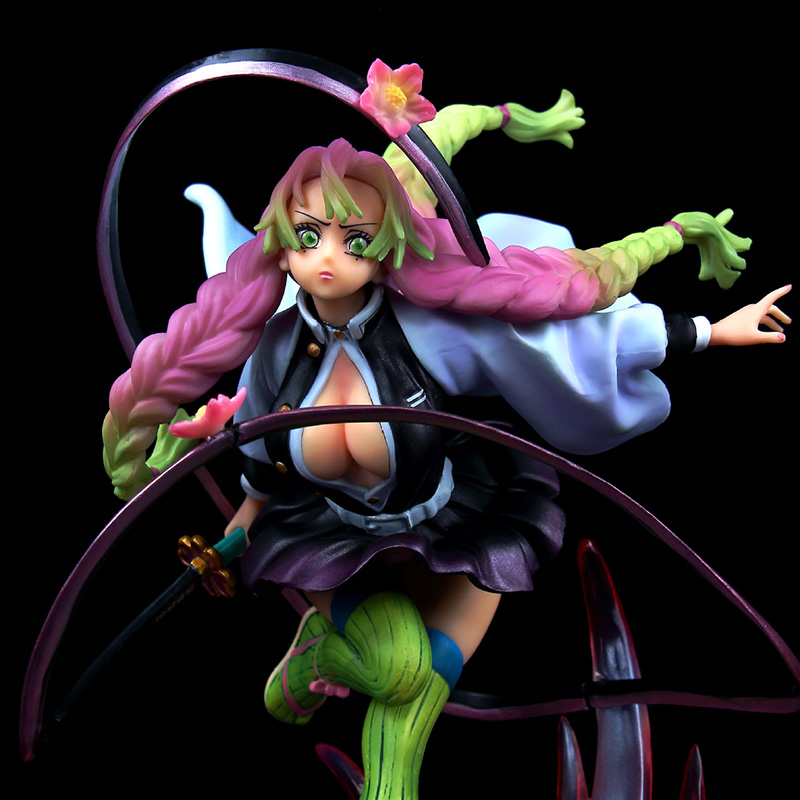 Funny Toys Anime GK Demon Slayer Kimetsu no Yaiba Mitsuri Kanroji PVC Action Figure Japanese Anime Figure Statue Model Toys Doll