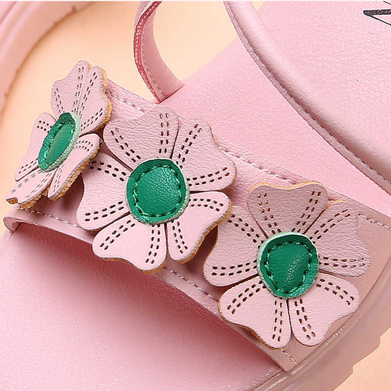 Sandals Sandals Summer Kids Shoes Fashion Sweet Princess Flower Children Sandals for Girls Toddler Baby Soft Breathable Girl Shoes R230529