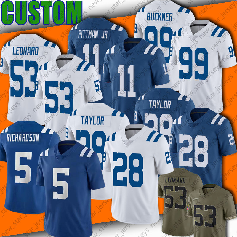 28 Jonathan Taylor Football Jersey Michael Pittman Jr RICHARDSON Alec Pierce Campbell Stephon Gilmore Jerseys Indianapolis Colts DeForest Buckner Zaire Franklin, Man custom jersey (xm)
28 Jonathan Taylor Football Jersey Michael Pittman Jr RICHARDSON Alec Pierce Campbell Stephon Gilmore Jerseys Indianapolis Colts DeForest Buckner Zaire Franklin, Man custom jersey (xm)
