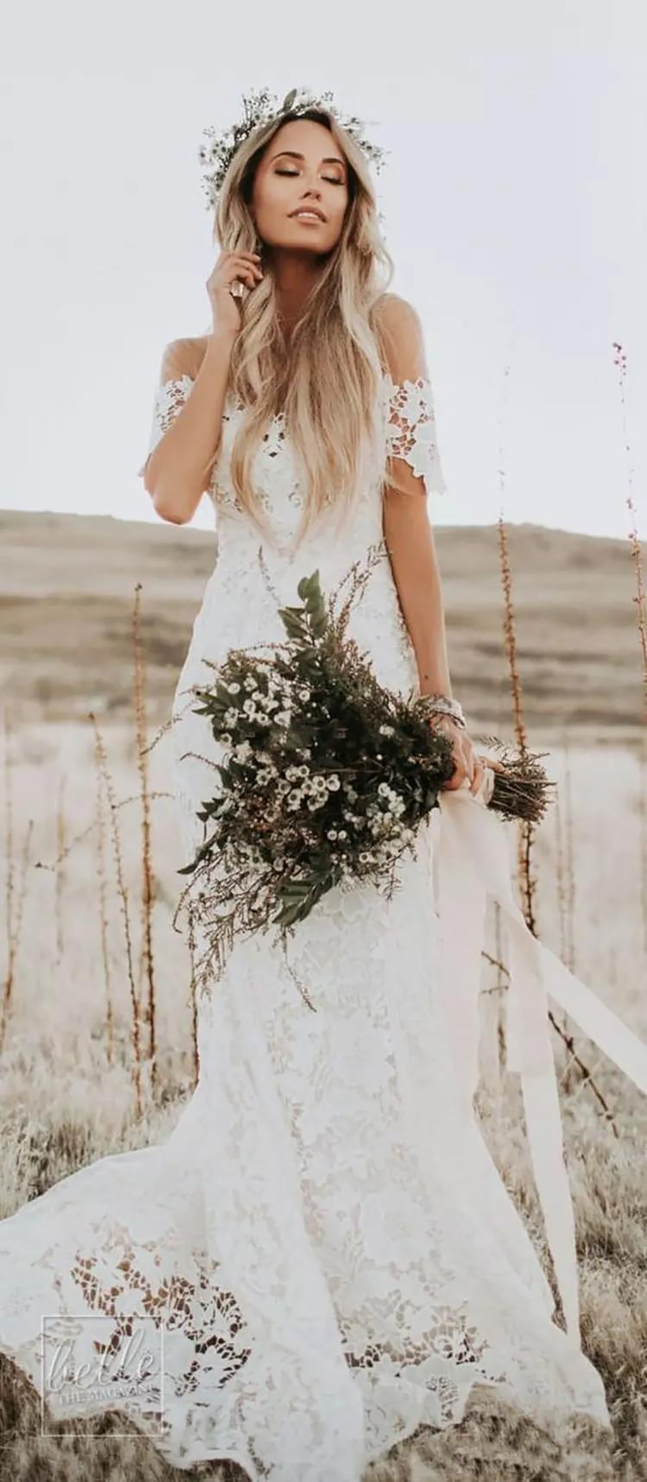 2023 Elegant White Lace Wedding Dresses New Country Style Off The Shoulder Short Sleeves Beach Bridal Dresses Vestidos De Soiree Custom Made