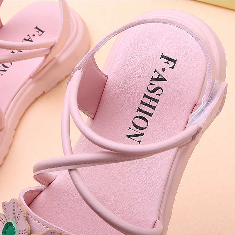 Sandals Sandals Summer Kids Shoes Fashion Sweet Princess Flower Children Sandals for Girls Toddler Baby Soft Breathable Girl Shoes R230529