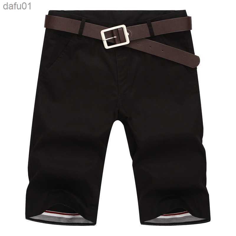Men's Shorts Men s Summer Fashion Casual Cotton Slim Bermuda thin Beach Shorts male Joggers Trousers Five points Shorts Asian size L230520