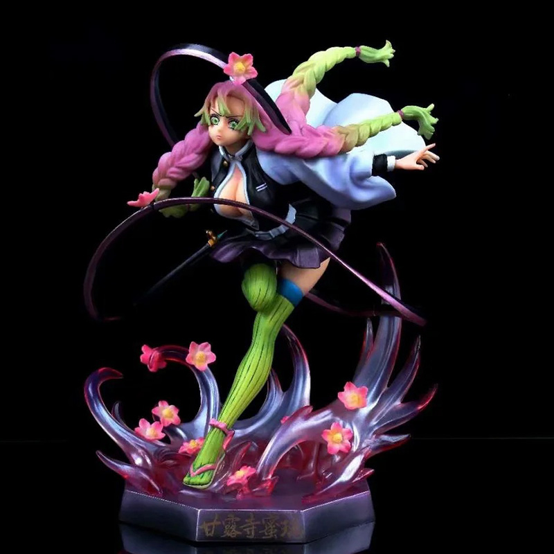 Funny Toys Anime GK Demon Slayer Kimetsu no Yaiba Mitsuri Kanroji PVC Action Figure Japanese Anime Figure Statue Model Toys Doll