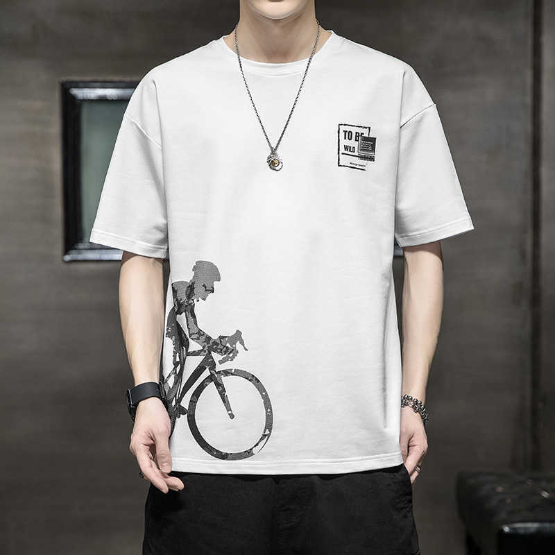 Printed Men's T-shirt Short Sleeved Casual Summer New Cool Feeling Trend Half Sleeved Clothing Trendy Brand Bottom Shirt for Men 5A6Z7, Hh-3780 sea blue
Printed Men's T-shirt Short Sleeved Casual Summer New Cool Feeling Trend Half Sleeved Clothing Trendy Brand Bottom Shirt for Men 5A6Z7, Hh-3780 sea blue