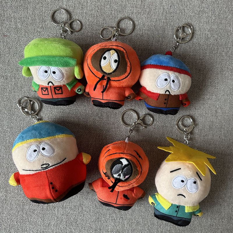 American band South Park plush keychain pendant Kyle Carter Mann Kennestan plush toy, As show
American band South Park plush keychain pendant Kyle Carter Mann Kennestan plush toy, As show