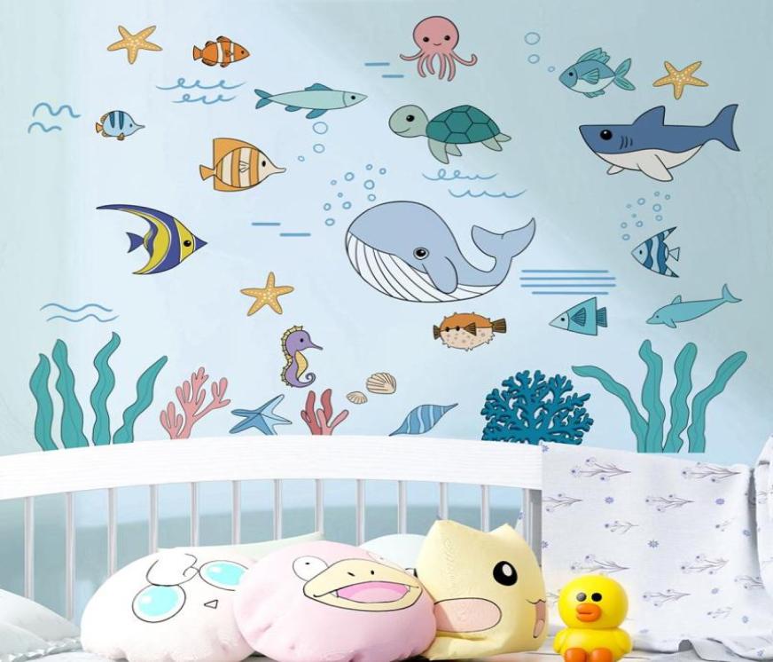 Wall Stickers Ocean Fish Animals Sticker DIY Seagrass Corals Decals For Kids Room Baby Bedroom Bathroom Home Decoration Accessorie8261167
Wall Stickers Ocean Fish Animals Sticker DIY Seagrass Corals Decals For Kids Room Baby Bedroom Bathroom Home Decoration Accessorie8261167