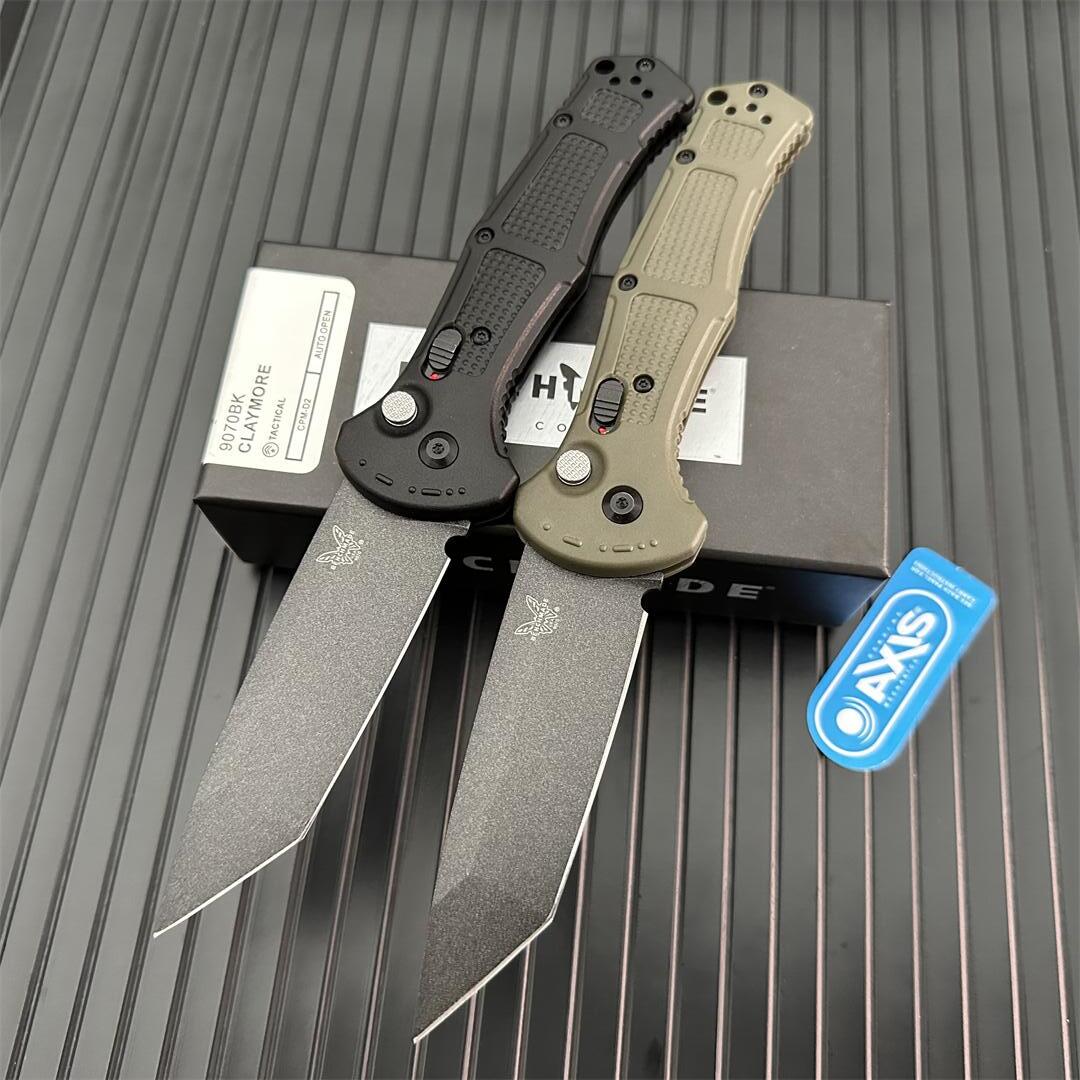 Benchmade 9070BK-1/9071BK Claymore Folding Knife 3.6" CPM-D2 Cobalt Blade Grivory Handle Outdoor Camping AUTO Pocket Knives 9070 9071 9070BK 9071BK-1 aUtomatic Tools
Benchmade 9070BK-1/9071BK Claymore Folding Knife 3.6" CPM-D2 Cobalt Blade Grivory Handle Outdoor Camping AUTO Pocket Knives 9070 9071 9070BK 9071BK-1 aUtomatic Tools