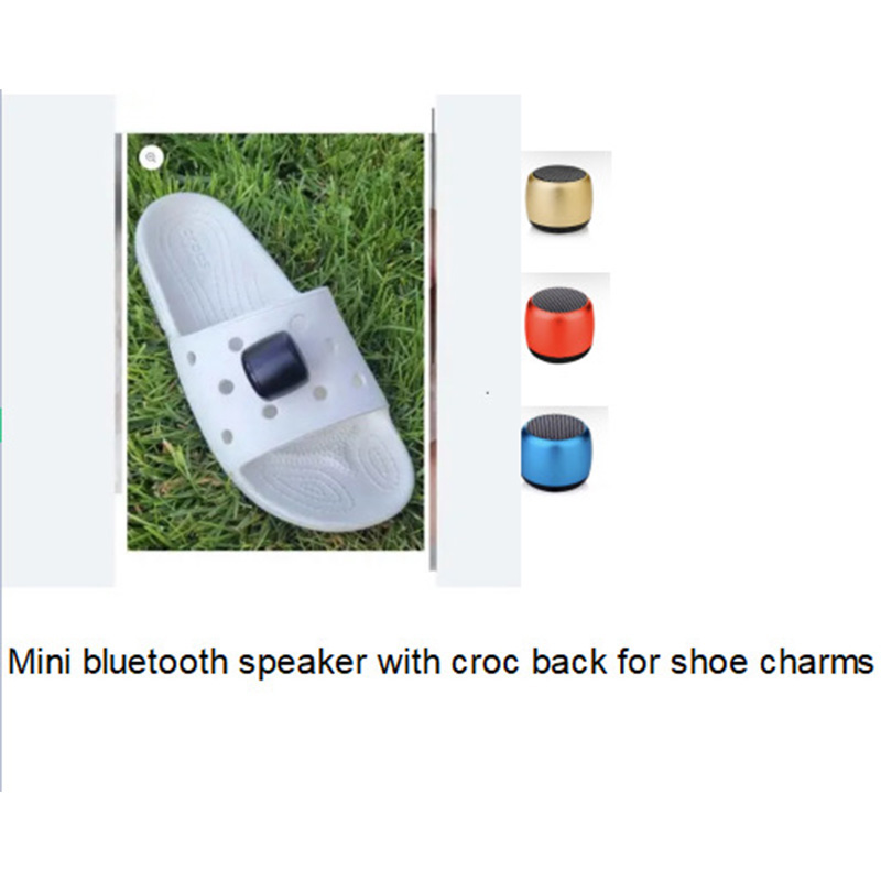 new 4 colours bluetooths speaker with croc button for croc shoes de charm