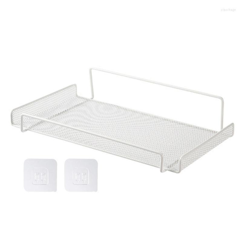 Wall Mount Shelf for WiFi Router & Set-Top Box - Sturdy Metal Storage Rack, Black