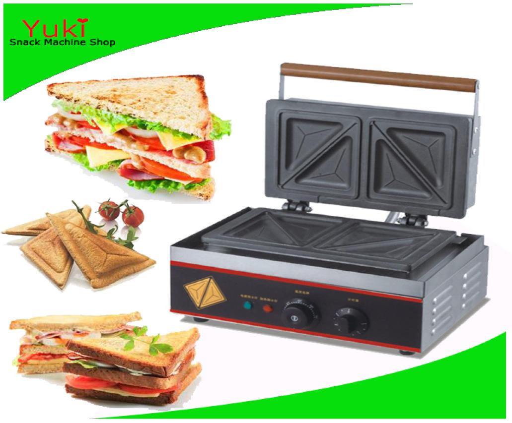 110v 220v Commercial Breakfast Sandwich Maker Machine Bread Toaster Oven Kitchen Equipment Waffle Machines