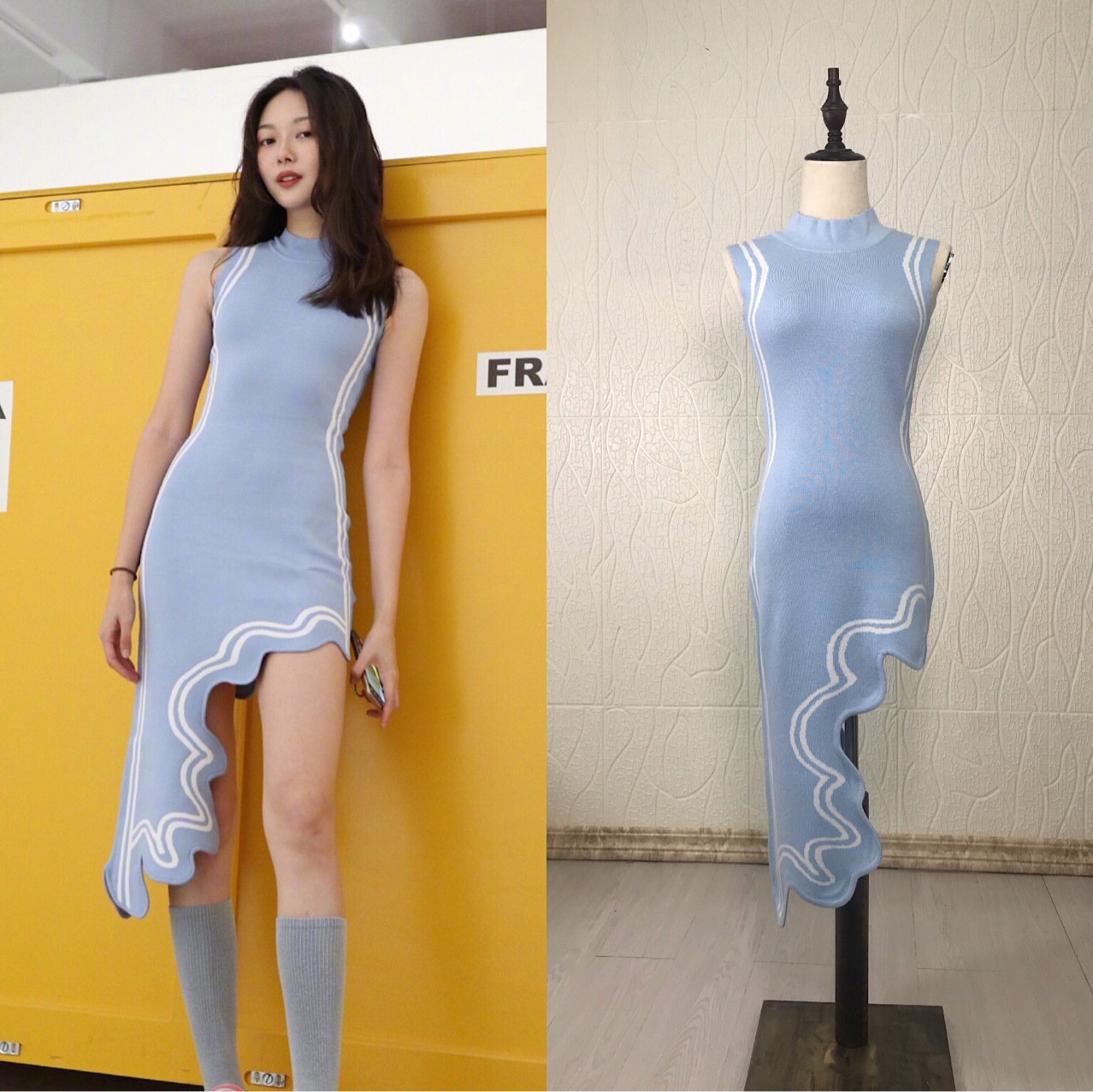 Casual Dresses Modphy 2023 Asymmetrical Wavy Hem Round Collar Devise Tie Dyeing Printing Pink Knit Sleeveless Female Knitting Vestido
Casual Dresses Modphy 2023 Asymmetrical Wavy Hem Round Collar Devise Tie Dyeing Printing Pink Knit Sleeveless Female Knitting Vestido
