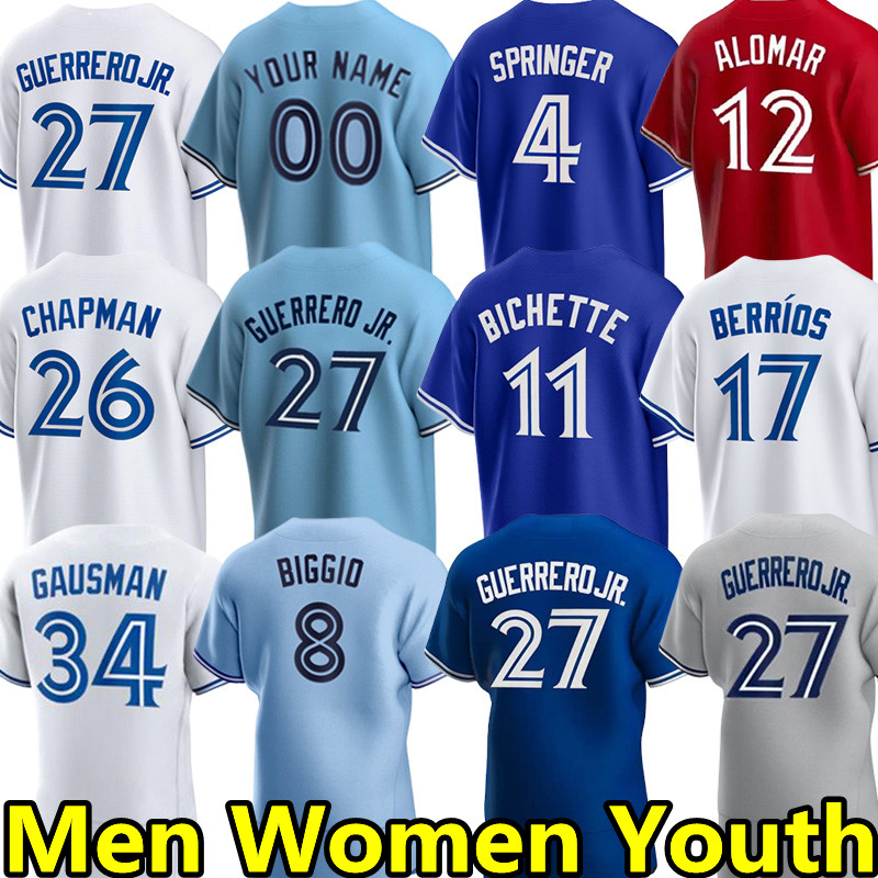 Custom Vladimir Guerrero Jr. Baseball Jerseys Bo Bichette Alejandro Kirk Matt Chapman George Springer Kevin Gausman Jose Berrios Kikuchi Yusei Alek Manoah Jersey, Men color 7
Custom Vladimir Guerrero Jr. Baseball Jerseys Bo Bichette Alejandro Kirk Matt Chapman George Springer Kevin Gausman Jose Berrios Kikuchi Yusei Alek Manoah Jersey, Men color 7