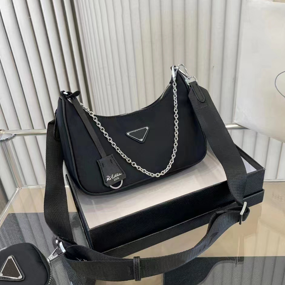 Designers Bags Luxurys Handbag Totes Handbags Prado 3 Pieces Bags 2005 Crossbody Hobo Purses Sale Womens Lady Shoulder Fashion Wallet Bag Large Capacity Letters