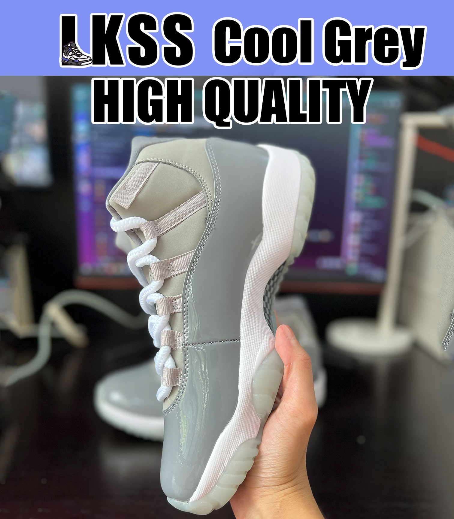 LKSS Cool Grey Jumpman 11 11s Shoes OG Mens Basketball Sneaker Sports Sneakers, As pic
LKSS Cool Grey Jumpman 11 11s Shoes OG Mens Basketball Sneaker Sports Sneakers, As pic