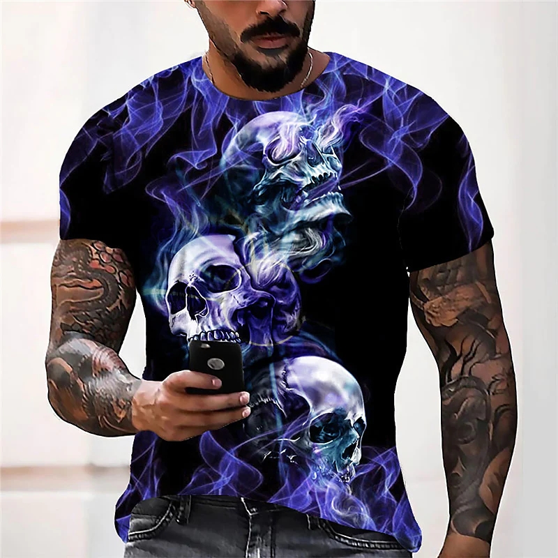 Men's t Shirts Death Skull Print Shirt for Men Terror Harajuku Oversized Short Sleeve Tops Summer Trend Leisure O-neck Tees Vintage Clothes 9P343, Txhzy-20220706-27
Men's t Shirts Death Skull Print Shirt for Men Terror Harajuku Oversized Short Sleeve Tops Summer Trend Leisure O-neck Tees Vintage Clothes 9P343, Txhzy-20220706-27
