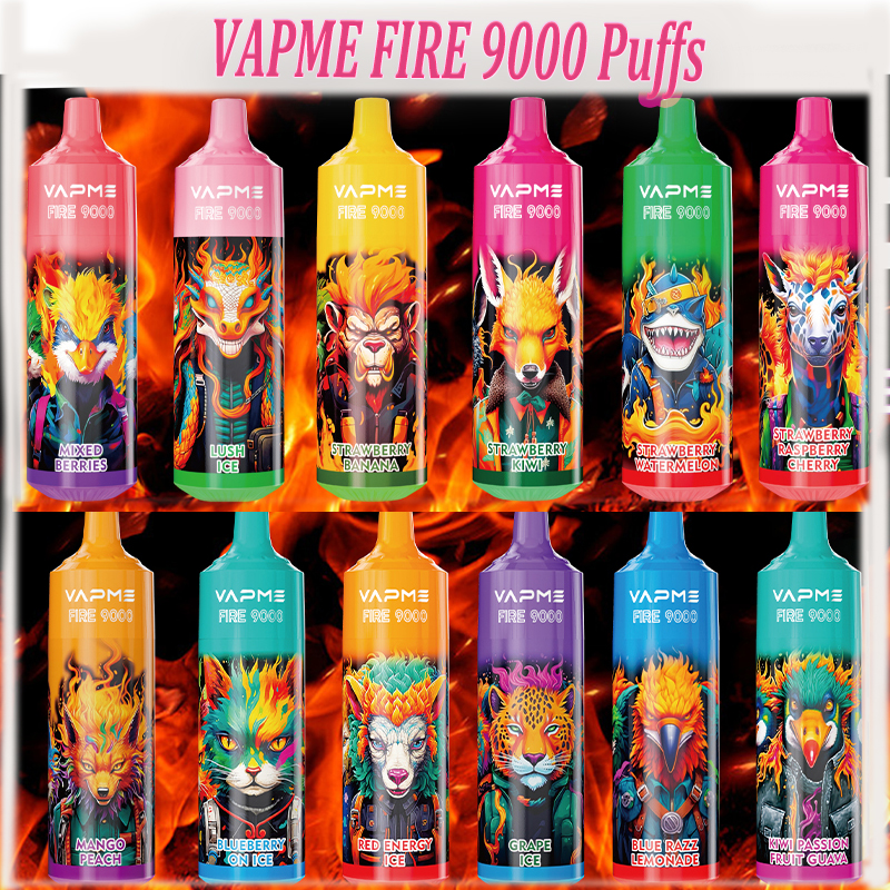 Original Vapme Fire 9000 Puffs Disposable E-cigarettes 12 Colors 2% 5% 850 mAh Rechargeable Battery 15Ml Prefilled Pod Big Vapor Kit Airflow Control Mesh Coil VS Tornado
Original Vapme Fire 9000 Puffs Disposable E-cigarettes 12 Colors 2% 5% 850 mAh Rechargeable Battery 15Ml Prefilled Pod Big Vapor Kit Airflow Control Mesh Coil VS Tornado
