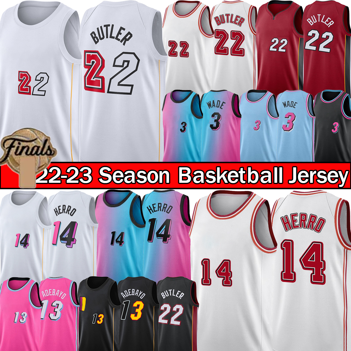 Miamis City Heats Jimmy 22 Butler Basketball Jerseys Tyler 14 Herro Dwyane 3 Wade Bam 13 Adebayo Jersey Mens Mens 22-23 Finals patch Shirt Pink, With logo jersey
Miamis City Heats Jimmy 22 Butler Basketball Jerseys Tyler 14 Herro Dwyane 3 Wade Bam 13 Adebayo Jersey Mens Mens 22-23 Finals patch Shirt Pink, With logo jersey