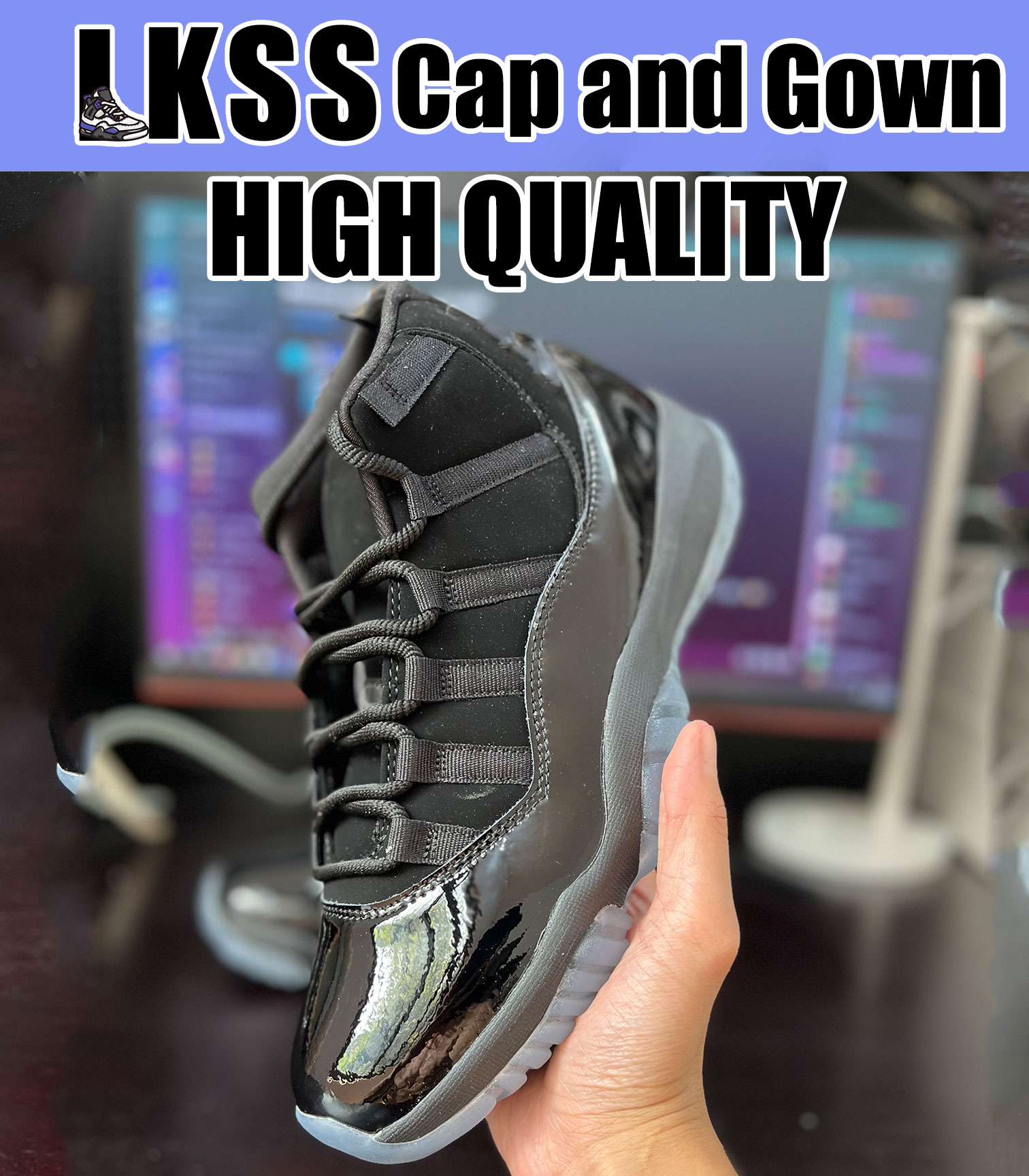 LKSS Cap and Gown Jumpman 11 11s Shoes OG Mens Basketball Sneaker Sports Sneakers, As pic
LKSS Cap and Gown Jumpman 11 11s Shoes OG Mens Basketball Sneaker Sports Sneakers, As pic