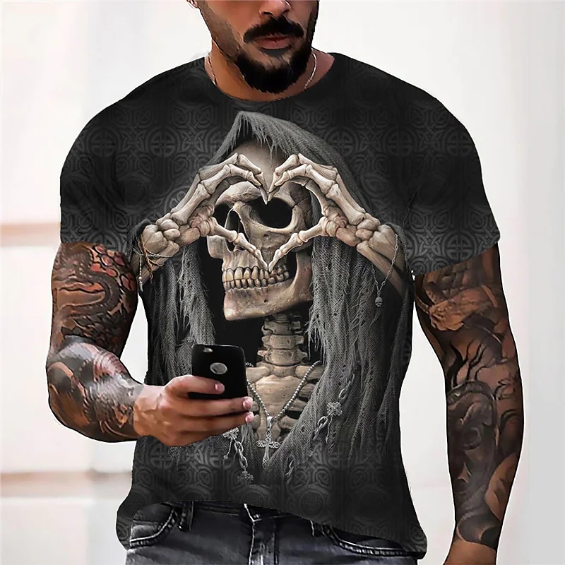 Men's t Shirts Death Skull Print Shirt for Men Terror Harajuku Oversized Short Sleeve Tops Summer Trend Leisure O-neck Tees Vintage Clothes 14LREQ, Txhzy-20220706-30
Men's t Shirts Death Skull Print Shirt for Men Terror Harajuku Oversized Short Sleeve Tops Summer Trend Leisure O-neck Tees Vintage Clothes 14LREQ, Txhzy-20220706-30