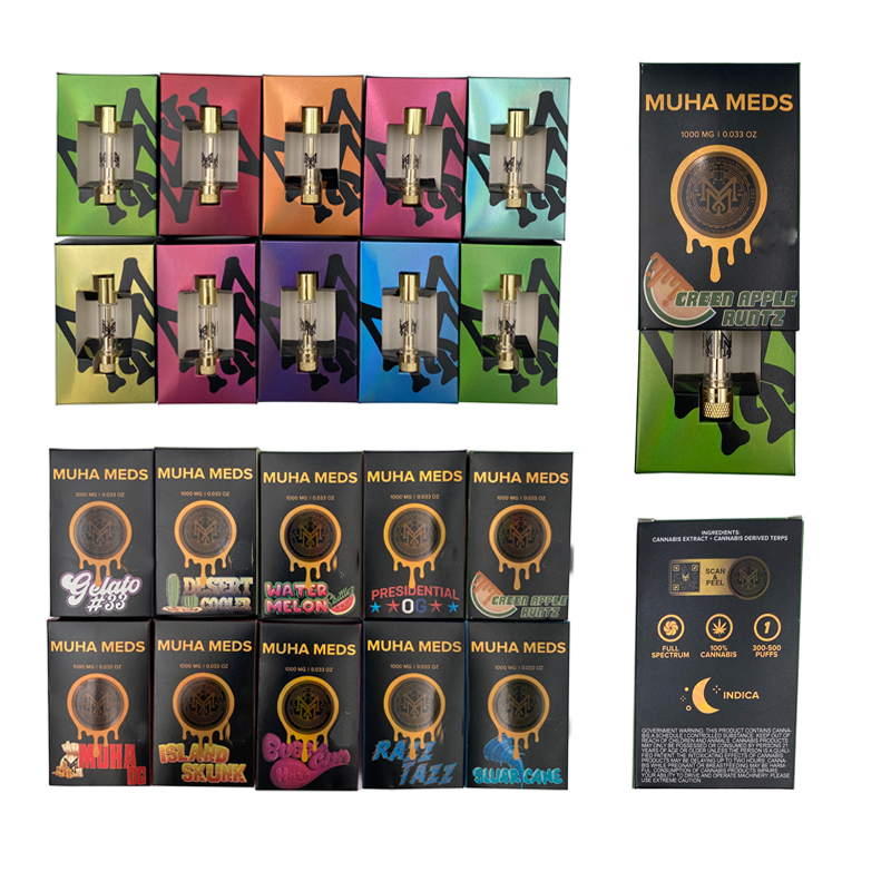 MUHA MEDS Vape Cartridge Packaging Atomizers 0.8ml/1.0ml Ceramic Glass Tank Vaporizer Empty Cartridges 510 Thread Thick Oil Carts
MUHA MEDS Vape Cartridge Packaging Atomizers 0.8ml/1.0ml Ceramic Glass Tank Vaporizer Empty Cartridges 510 Thread Thick Oil Carts