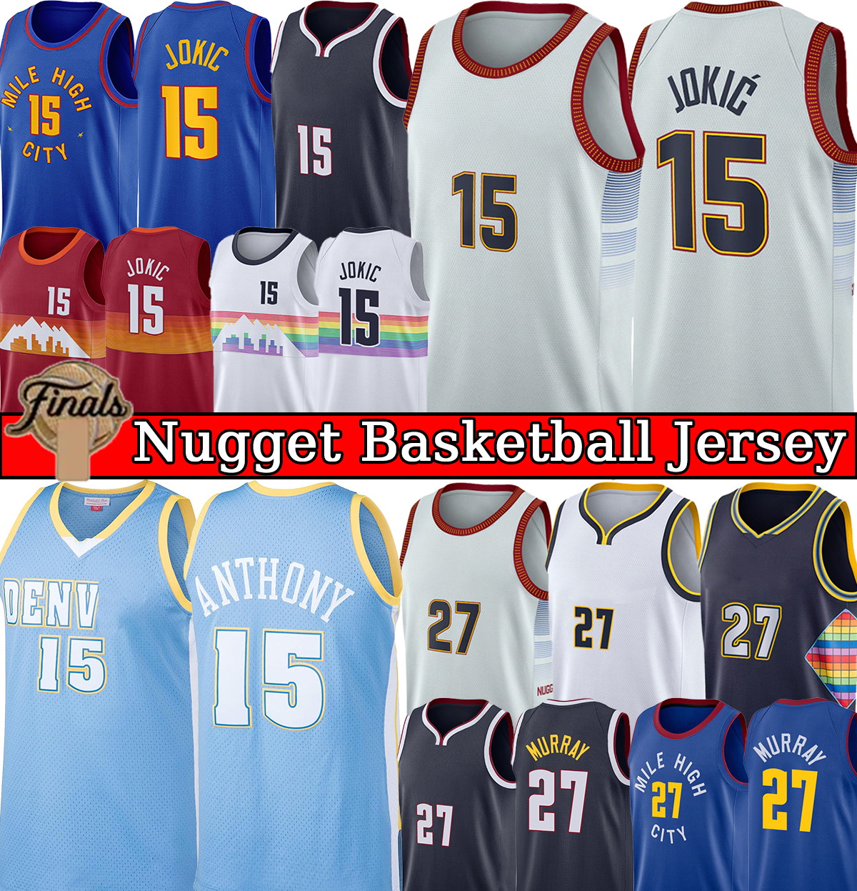 Nikola Jokic''Nuggets" Basketball Jersey Jamal Murray Carmelo 15 Anthony Denvers Nugget Stitched Jersys Retro Mens 2022-23 Finals patch''nBa" City Black White Shirt, With logo jersey
Nikola Jokic''Nuggets" Basketball Jersey Jamal Murray Carmelo 15 Anthony Denvers Nugget Stitched Jersys Retro Mens 2022-23 Finals patch''nBa" City Black White Shirt, With logo jersey