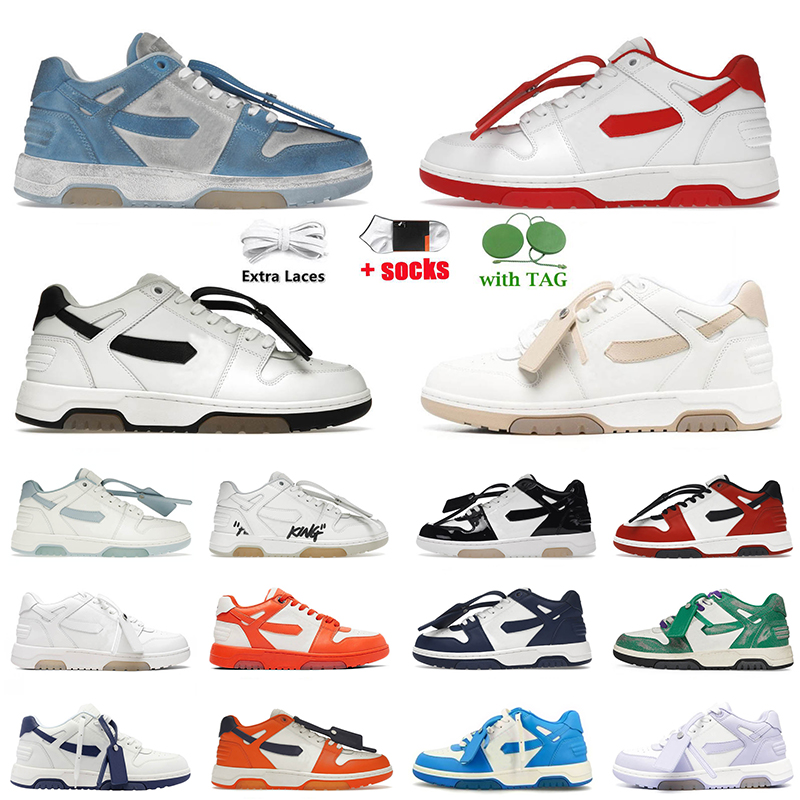 Out of Office Sneaker Designer Casual Shoes Luxury Women Sneakers Mixed Color Lace Up Flat Men Top Offs-white Black Navy Blue Vintage Distressed Mens Trainers 35-45
