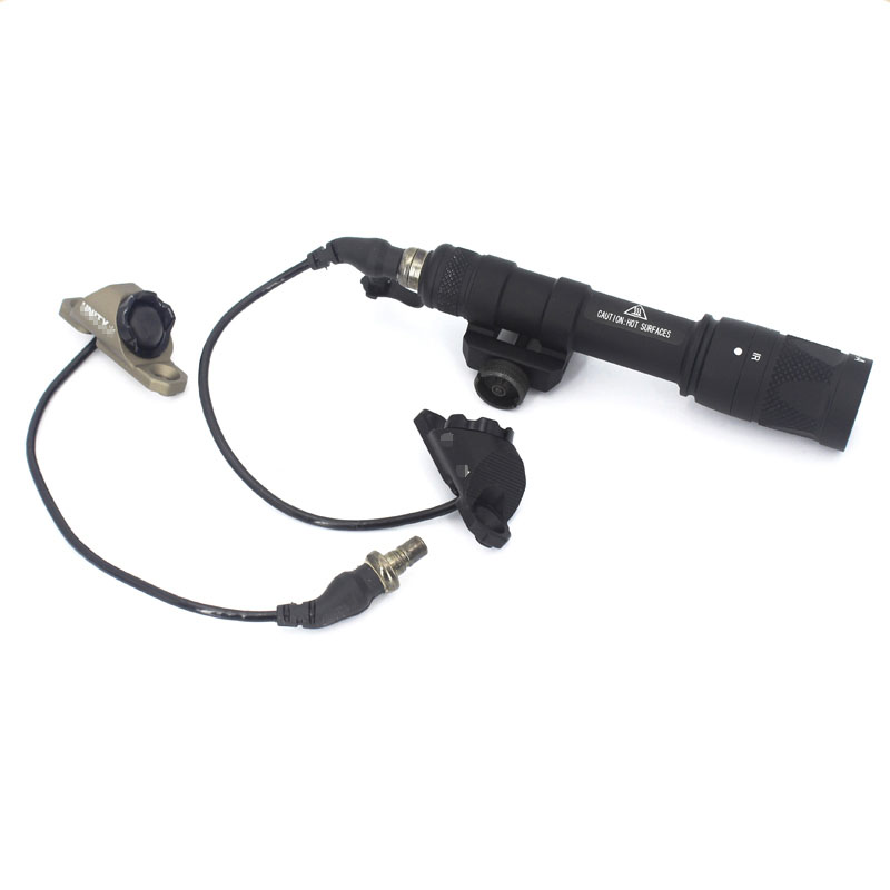 Hot Button 45-degree Remote MLOK Mount For SUREFIRE M300 M600 Flashlight Weapon Switch ,Color:Black and FDE