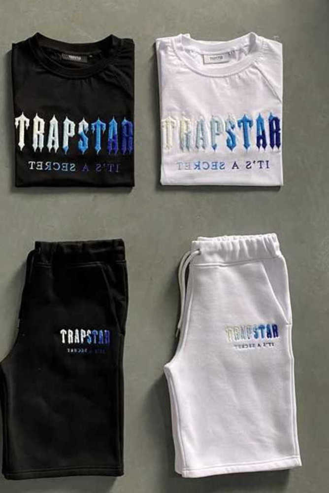 Men's Trapstar T Shirt Set Letter Embroidered Tracksuit Short Sleeve Plush Shorts Motion design 605ess, Black
Men's Trapstar T Shirt Set Letter Embroidered Tracksuit Short Sleeve Plush Shorts Motion design 605ess, Black