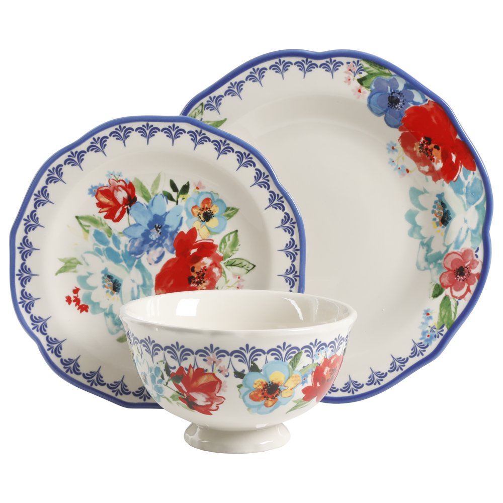 Image of The Pioneer Woman Melody Decorated Dinnerware Set, 12-Piece Set