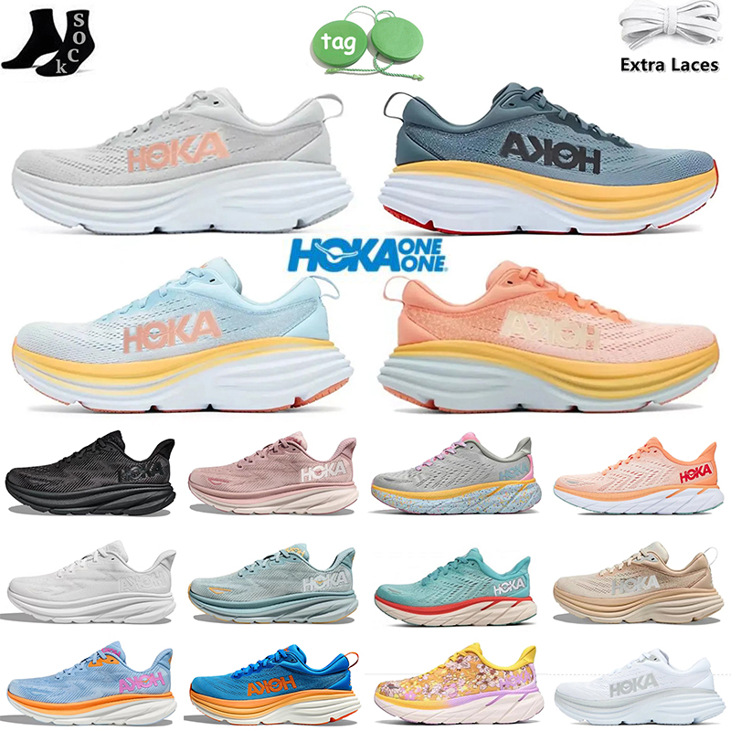 

Hoka Bondi 8 Running Shoes Hokas Clifton 8 9 Floral Free People Trainers Cyclamen Sweet Lilac Black Triple White Carbon X 2 On Cloud Women Mens Outdoor Sports Sneakers, B26 bondi 8 pink orange 36-41