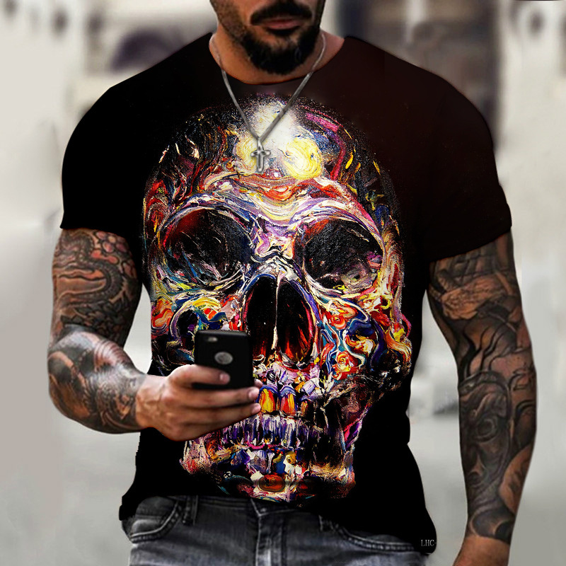 Men's t Shirts Death Skull Print Shirt for Men Terror Harajuku Oversized Short Sleeve Tops Summer Trend Leisure O-neck Tees Vintage Clothes 49BY3, Dxtx-skull-10301
Men's t Shirts Death Skull Print Shirt for Men Terror Harajuku Oversized Short Sleeve Tops Summer Trend Leisure O-neck Tees Vintage Clothes 49BY3, Dxtx-skull-10301