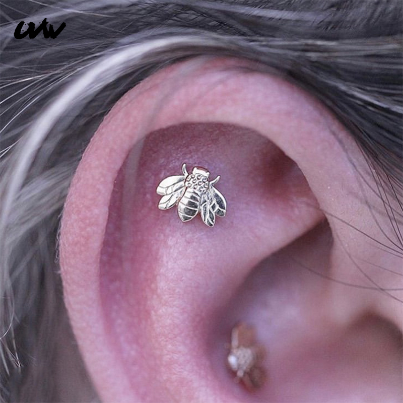UVW585 2pc 18G 8mm Trendy Animal Bee Stud Earrings for Women Flat Back Lip Ring Fashion Helix Daith Lobe Piercing Body Jewelry
UVW585 2pc 18G 8mm Trendy Animal Bee Stud Earrings for Women Flat Back Lip Ring Fashion Helix Daith Lobe Piercing Body Jewelry
