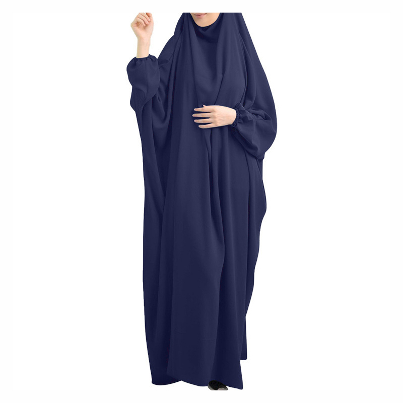 Ethnic Clothing Eid Bat Sleeve Hooded Robe Muslim Women Hijab Prayer Garment Jilbab Abaya Full Face Middle East Dubai Dress Islamic Clothing 230529