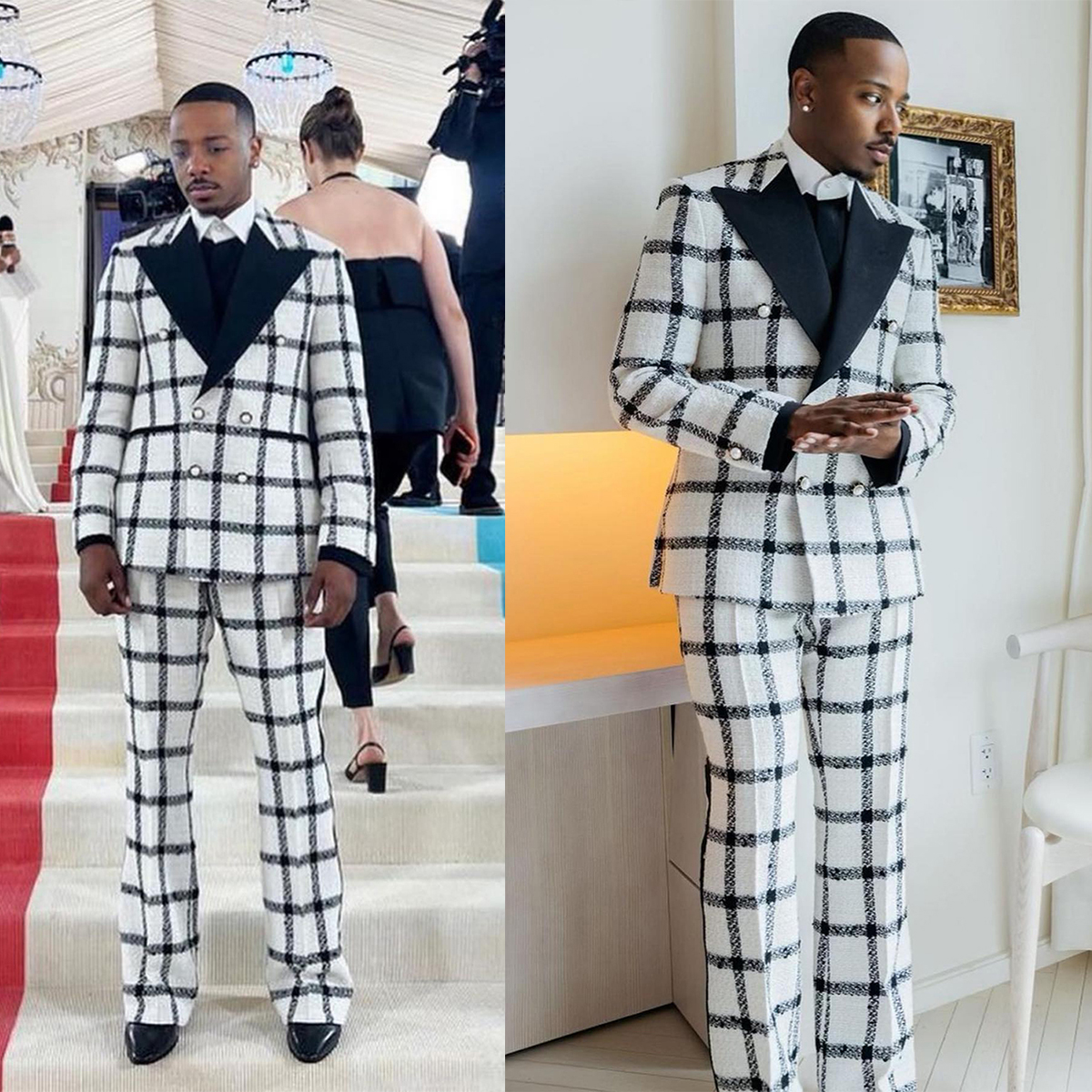 Elegant 2 Pieces Wedding Tuxedos Men Suits Woolen Peaked Lapel Double Breasted Buttons Customize Coat Pants Fashion Formal Prom Party Tailored Exquisi