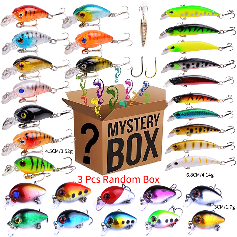 Baits Lures 310 Pcs of Random Fishing Lure High Quality Swimming Bait Popper Wobble Crankbait Artificial Box 230530
