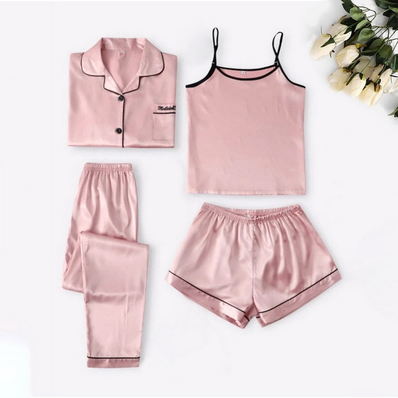 Satin Pyjama Set Womens: 5-Piece Lace Patchwork Nightwear Set - Rayon Robe, Ladies Cotton Pyjamas Sets, Wedding Nighty, Linen Pajamas Set Womens - view 7