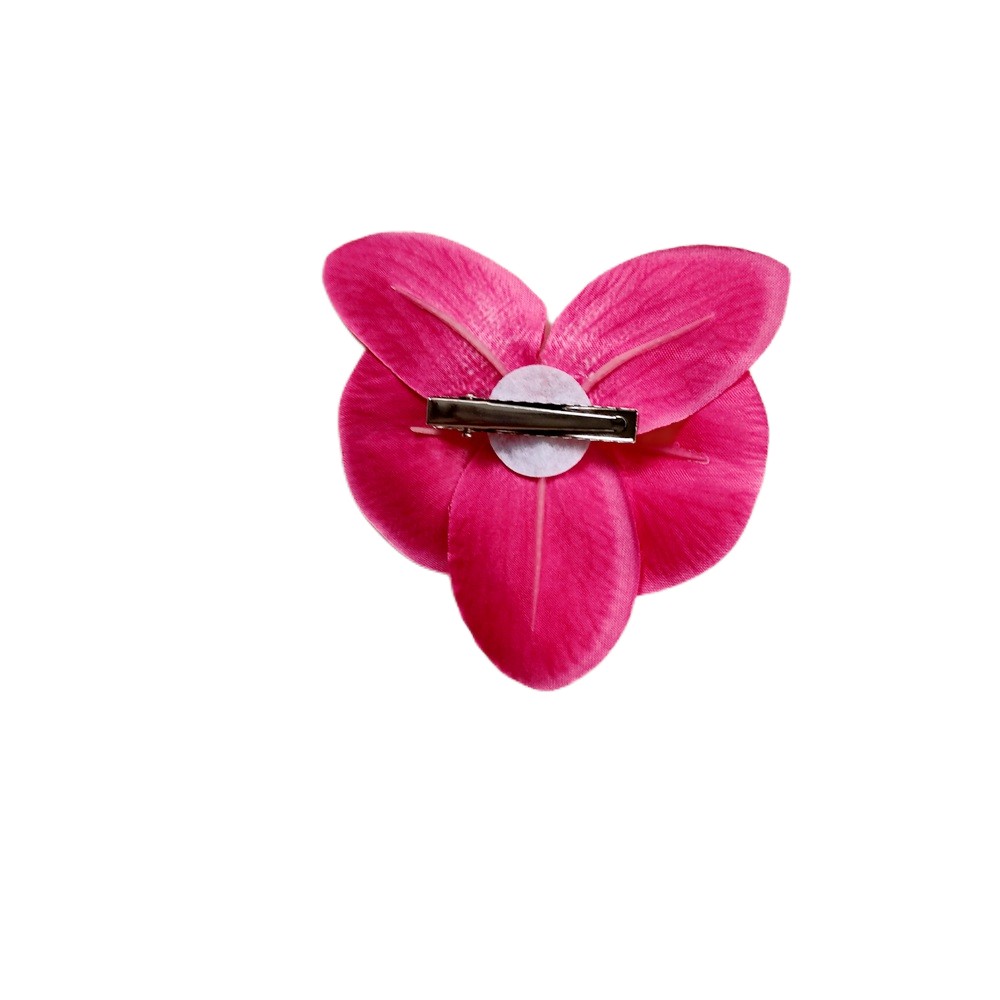 4 Inch Violet Phalaenopsis Silk Butterfly Orchid Flowers Hair Bows Clips For Women Girls Kid's Corsage Headdress Headbands Hairband Accessories H