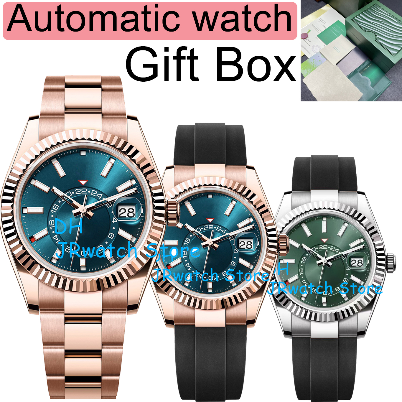 Top Luxury Men s Sports Watch SKY Dweller 2813 Automatic Mechanical Watch GMT Stainless Steel Diving Waterproof Luminous Sapphire Watch Glow Luxury Gift box, As shown
Top Luxury Men s Sports Watch SKY Dweller 2813 Automatic Mechanical Watch GMT Stainless Steel Diving Waterproof Luminous Sapphire Watch Glow Luxury Gift box, As shown