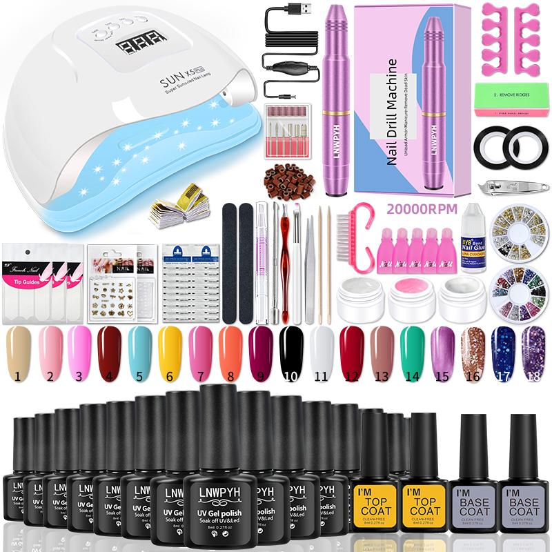 Kits Manicure Set With Nail Lamp Dryer Nail Kit Portable 20000RPM Nail Drill Machine UV Gel Nail Polish Kit Manicure Art Tools Set
Kits Manicure Set With Nail Lamp Dryer Nail Kit Portable 20000RPM Nail Drill Machine UV Gel Nail Polish Kit Manicure Art Tools Set