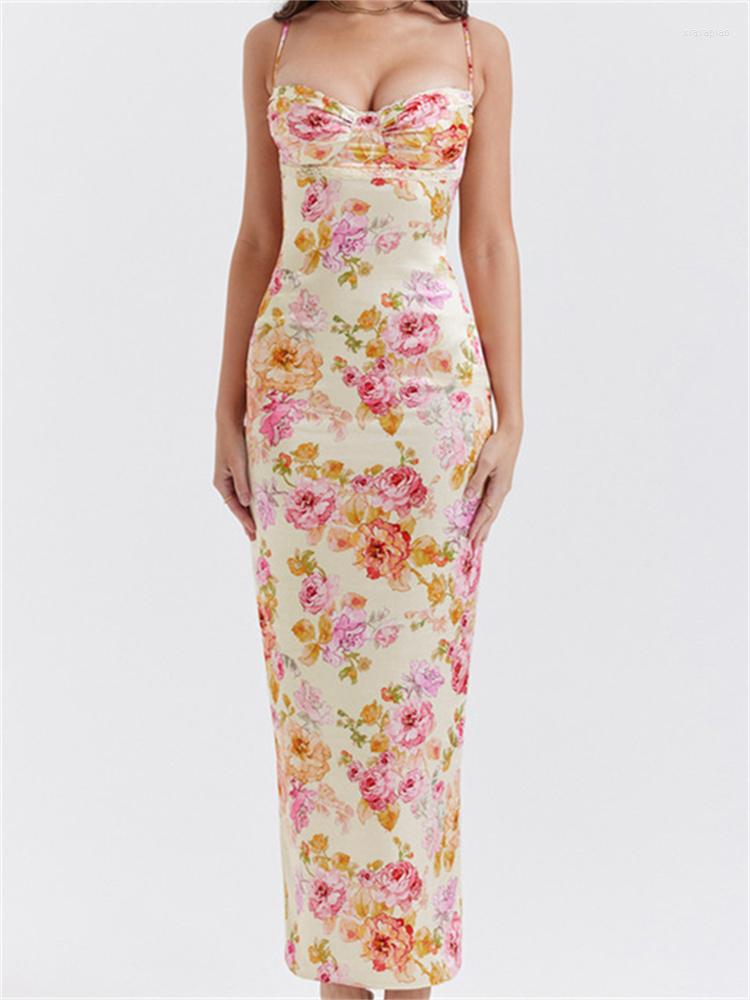 Casual Dresses CHRONSTYLE Vintage Floral Print Sleeveless Strap Long Dress For Women 2023 V-neck Slim Fit Summer Split Female Vestidos
Casual Dresses CHRONSTYLE Vintage Floral Print Sleeveless Strap Long Dress For Women 2023 V-neck Slim Fit Summer Split Female Vestidos