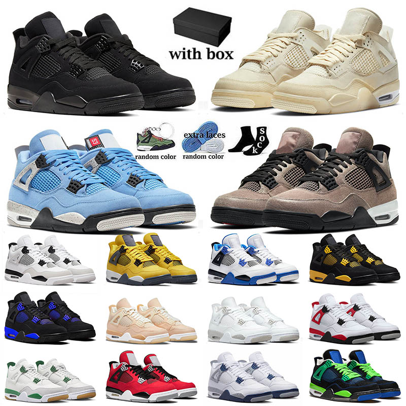 4 4s IV With Box Men Basketball Shoes University Blue Taupe Haze Sail Black Cat SB x Pine Green Photon Dust White Oreo Mens Women Outdoor Sneakers Size 13, 14
4 4s IV With Box Men Basketball Shoes University Blue Taupe Haze Sail Black Cat SB x Pine Green Photon Dust White Oreo Mens Women Outdoor Sneakers Size 13, 14