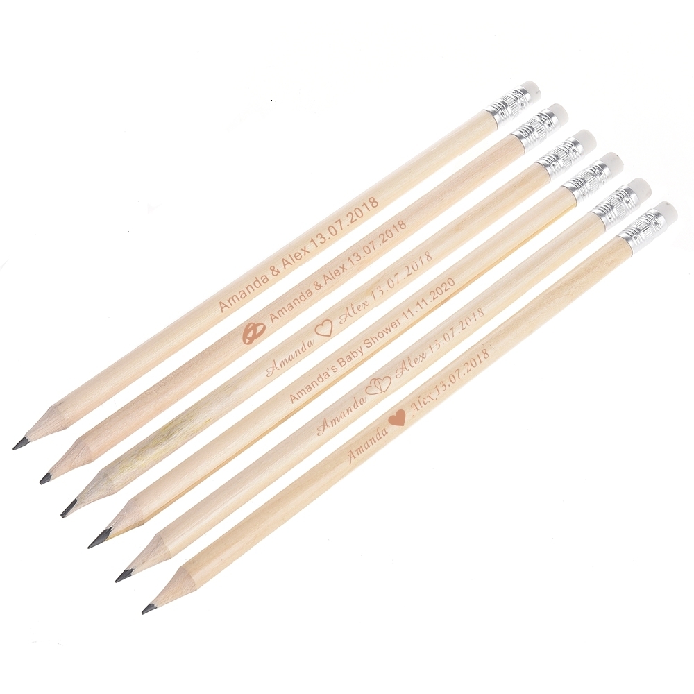 Other Event Party Supplies 100PCS Personalized Engraved Wooden Pencils With Rubber Laser Cut Wood Pencil For Wedding Gift Favors Baby Shower Decor 19CM 230530
Other Event Party Supplies 100PCS Personalized Engraved Wooden Pencils With Rubber Laser Cut Wood Pencil For Wedding Gift Favors Baby Shower Decor 19CM 230530