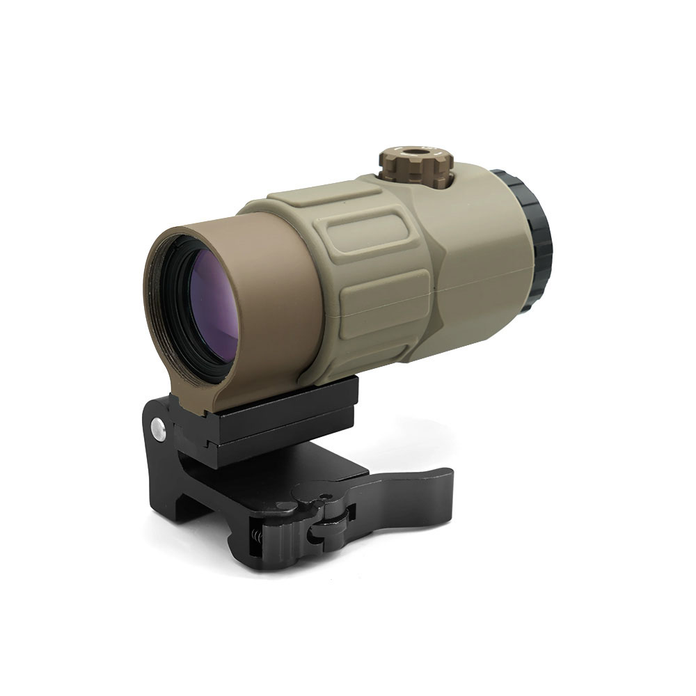 Tactical Airsoft G45 5X Magnifier Scope Optics EXPS3 558 Red Dot Combo With US Flag Markings STS Mount Weaver MIL-STD-1913 Rail